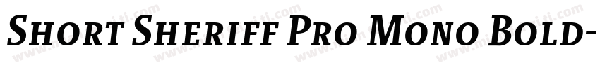 Short Sheriff Pro Mono Bold字体转换